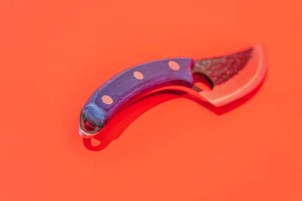 Nowoczesny Niebieski Nóż Kuchenny Idealne Połączenie Stylu Funkcjonalności — Zdjęcie stockowe