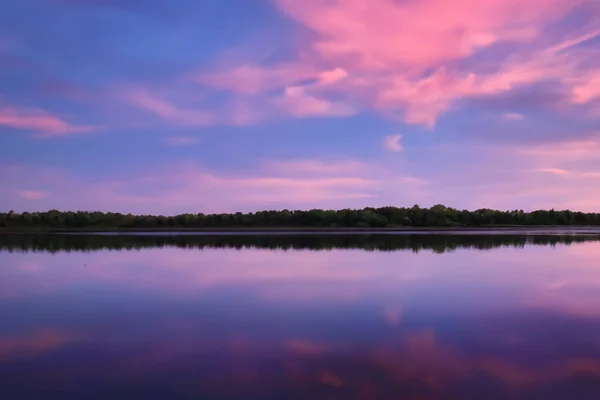 Serene Pastel Sky Lake Background Beautiful Blend Tranquility — Stock Photo, Image