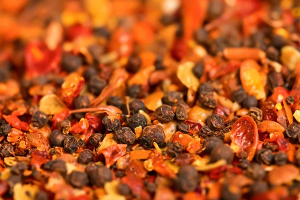 Vackra Kryddor Makro Utforska Den Levande Världen Kulinariska Läckerheter — Stockfoto