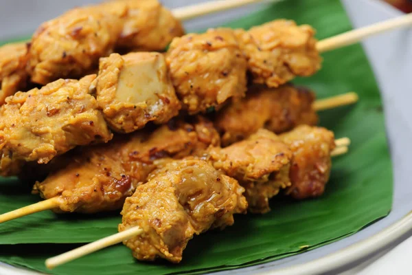 Savor Irresistible Delights Ready Eat Satay Flavorful Feast Awaits — Stock Photo, Image