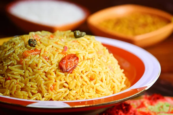 Exquisite Reisgerichte Aus Dem Nahen Osten Eine Würzige Mischung Aus — Stockfoto