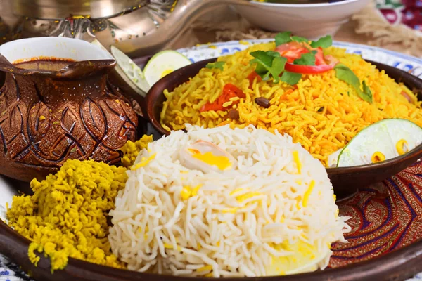 Exquisite Middle Eastern Rice Dish Flavorful Blend Spices Aromas — Stock Photo, Image
