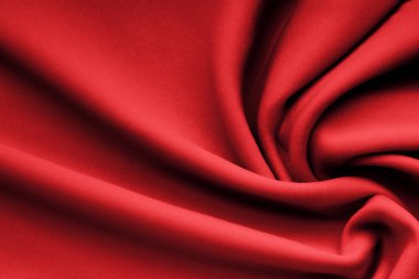 red silk fabric. red satin.