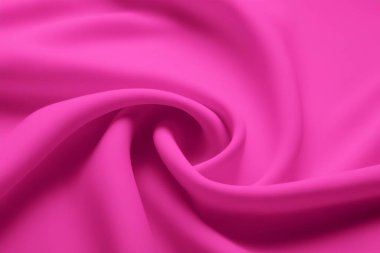 pink silk fabric. pink silk background. texture of the fabric.