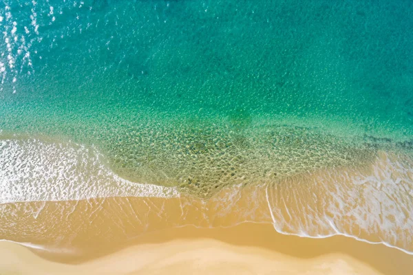 stock image aerial view of beautiful sea coast with beach and sea