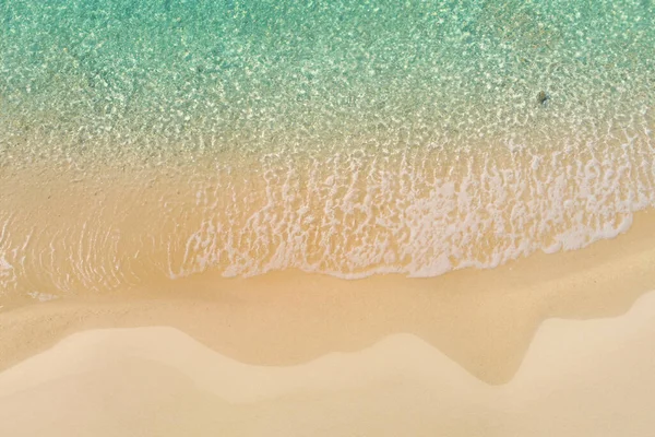 stock image top view on the sandy beach