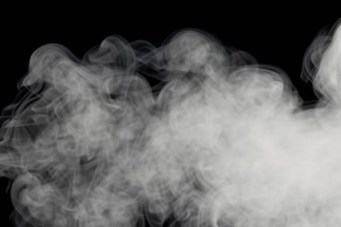 abstract smoke on black background clipart