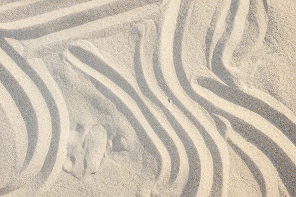 Piękna Tekstura Piasku Górny Widok Morze Tło Piasku Fal — Zdjęcie stockowe