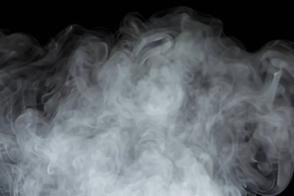 Füst Elszigetelt Fekete Háttér Stock Kép