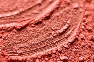 Kırmızı göz makyajının makro fotoğrafı. makro çekim.