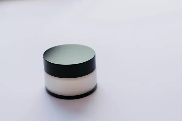 cosmetics box on a white background, top view