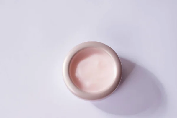 Krem Kosmetyczny Różowym Tle — Zdjęcie stockowe
