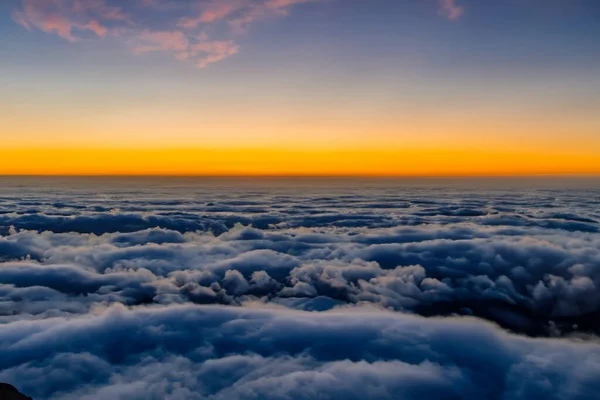 Воздушный Вид Красивый Восход Солнца Облаках — стоковое фото