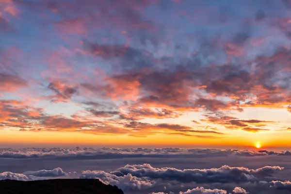 Soluppgång Högst Upp Berget Fuji — Stockfoto