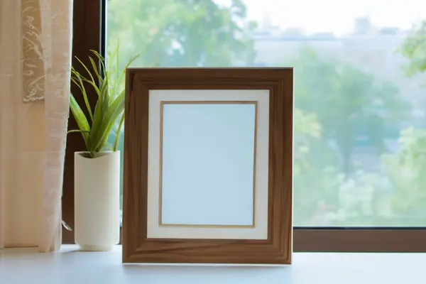 photo frame with picture frame on the shelf