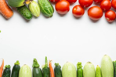 Taze sebze ve meyveler ile kompozisyon