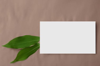 empty paper sheet on the table.