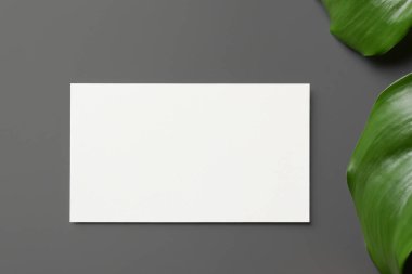 Ahşap bir yüzeyin arka planında siyah yaprak olan beyaz kare kağıtlar. 3d oluşturma.
