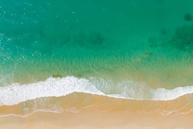 Deniz dalgalı güzel tropikal plaj