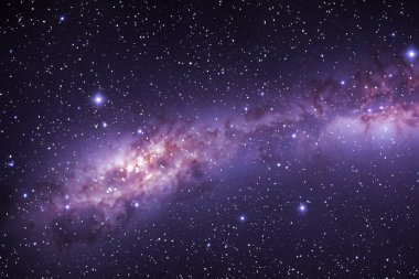 Samanyolu Galaksisi. Derin uzayda yıldızlar ve nebula. Bu görüntünün unsurları Nasa tarafından desteklenmektedir