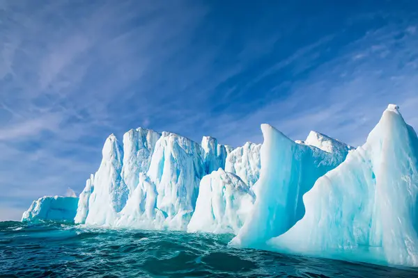 Icebergs Arctic Sea Stock Photo