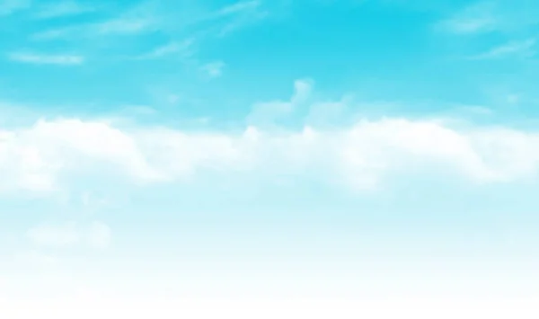 Blue Sky Och Realistiska Moln Bakgrund Stockbild