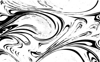 Soyut grunge siyah doku, şekil, benekler, siluetler, dalgalar, çizgiler. Tek renkli vektör arkaplanı.