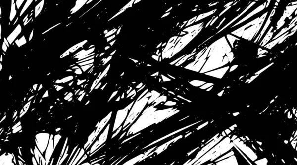 Soyut Grunge Siyah Doku Şekil Benekler Siluetler Vuruşlar Çizgiler Tek — Stok Vektör