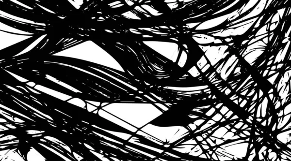 Абстрактная Черная Фактура Форма Пятна Силуэты Штрихи Линии Монохромный Векторный — стоковый вектор