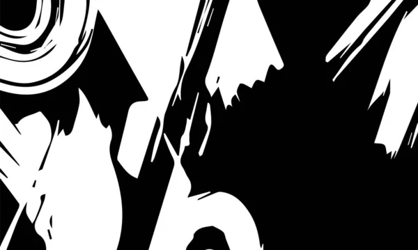 Abstrakte Schwarze Grunge Textur Form Flecken Silhouetten Monochromer Vektorhintergrund — Stockvektor