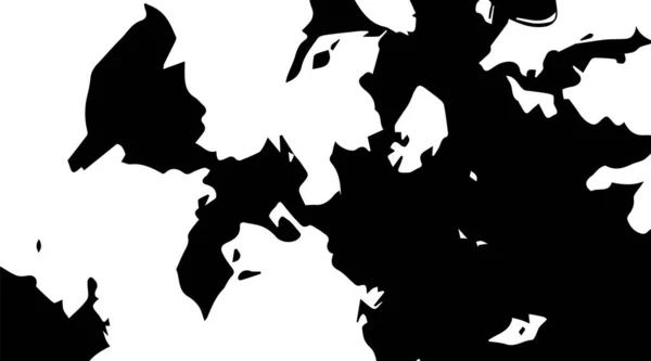 Abstrakte Schwarze Grunge Textur Form Flecken Silhouetten Monochromer Vektorhintergrund — Stockvektor