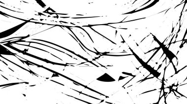 Grunge siyah dokusu, benekler, şekil, çizgiler, damarlar, girdaplar, siluet. Vektör arkaplanı