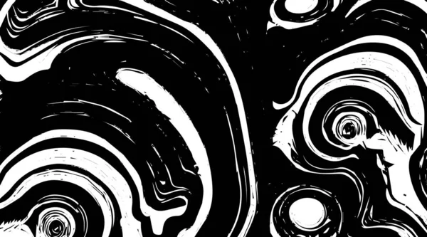 Grunge Texture Noire Taches Forme Lignes Veines Tourbillons Silhouette Fond — Image vectorielle