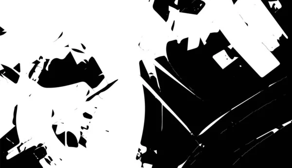 Grunge Texture Noire Taches Forme Lignes Veines Silhouette Fond Vectoriel — Image vectorielle