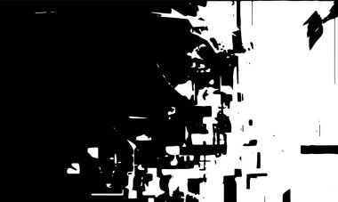 Grunge siyah soyut noktalar ve şekiller. Vektör arkaplanı