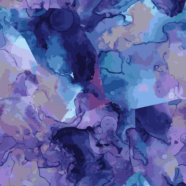 大理石质感 水彩画 发牢骚的抽象艺术背景 矢量无缝模式 — 图库矢量图片