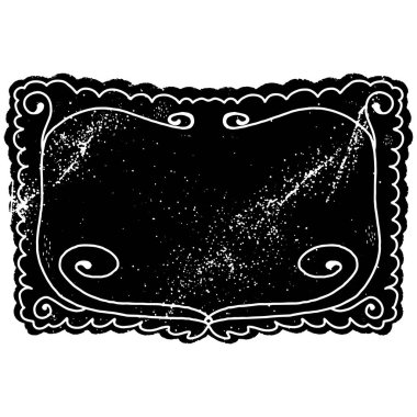 Klasik etiket, çerçeve, vesaire. Linocut stili, stil, kırsal stil. Tasarım için vektör ögesi