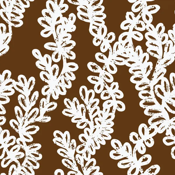 Twigs Patroon Textuur Illustratie Vector Naadloos Patroon — Stockvector