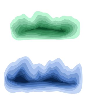 Katmanlı elementler, dalgalar, noktalar. Vektör ögesi, ayarla.