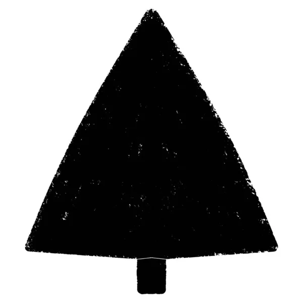シンプルなスタイルのクリスマスツリー スカンジナビアスタイル ミニマリズム テクスチャされた表面 ベクトルエレメント — ストックベクタ