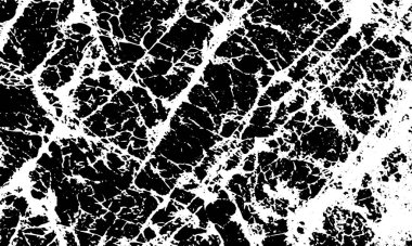 Damarların, çatlakların, çizgilerin siyah grunge vektör dokusu. Vektör arkaplanı