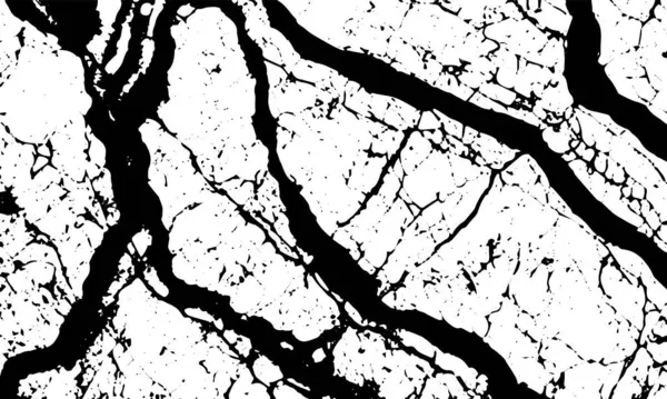 Texture Vectorielle Grunge Noire Des Veines Fissures Rayures Fond Vectoriel — Image vectorielle
