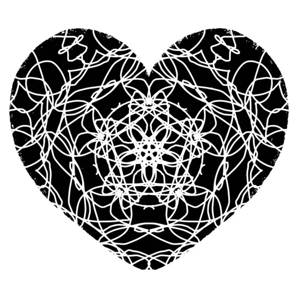Heart Frame Tag Valentine Card Background Graphic Arts Vector Texture — Stockvektor