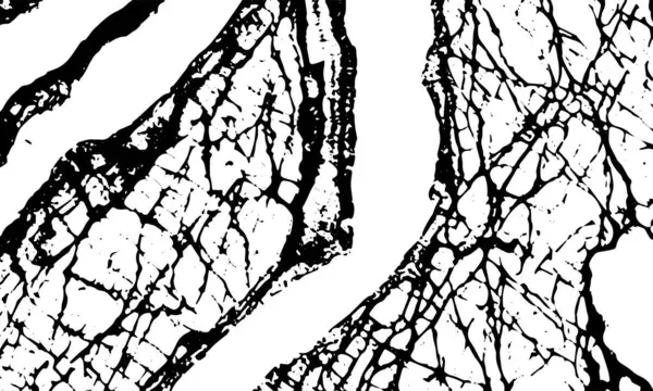 Grunge Texture Noire Fissures Pierre Veines Rayures Lignes Fond Vectoriel — Image vectorielle