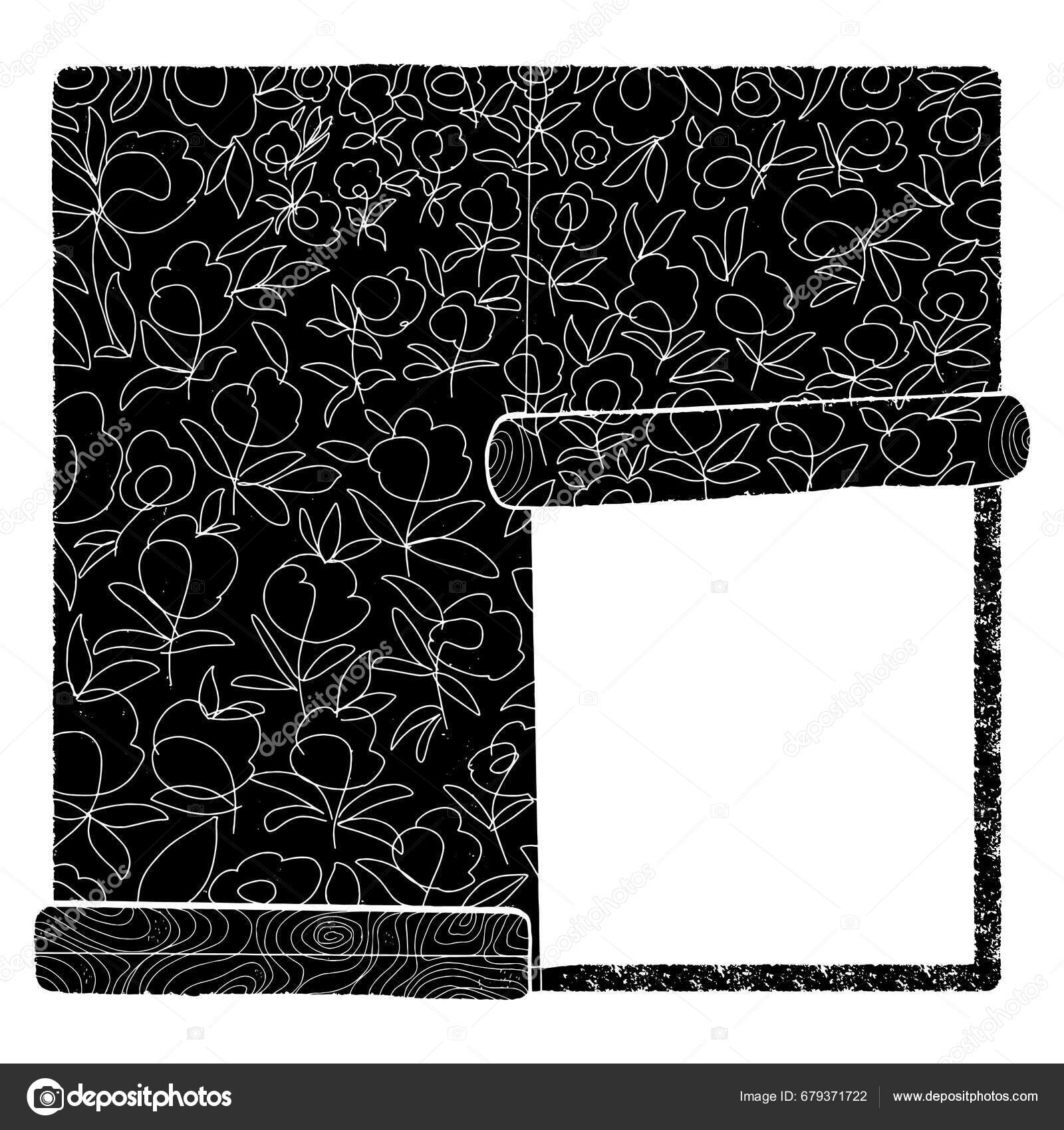 Wall Partially Wallpapered Vector Element Stock Vector by