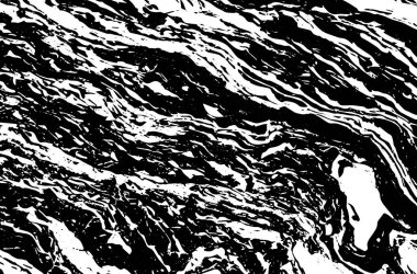 Grunge eski detaylı siyah soyut doku. Çizgiler, damarlar, çatlaklar, taş, mermer. Vektör arkaplanı.