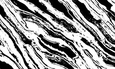 Grunge eski detaylı siyah soyut doku. Çizgiler, damarlar, çatlaklar, taş, mermer. Vektör arkaplanı.