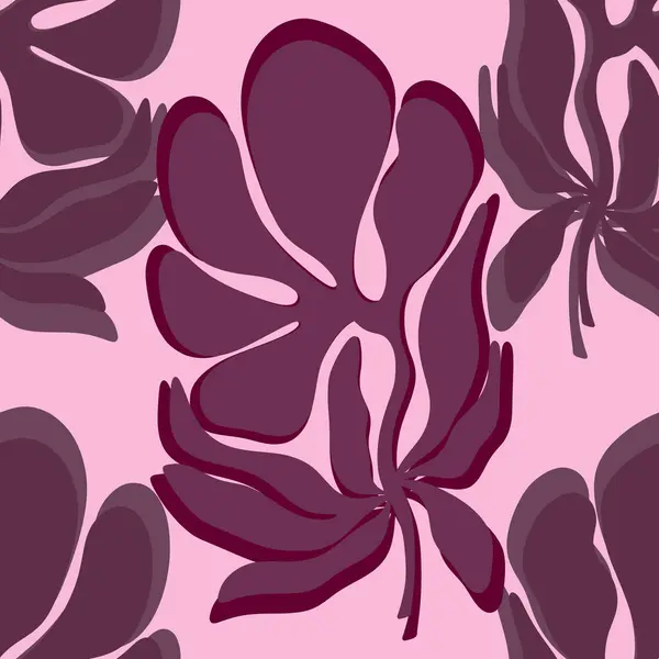 Стилізовані Квіти Вектор Безшовний Стилі Матісса Вектор Безшовний Візерунок — стоковий вектор
