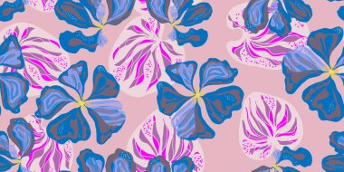 Nasturtium çiçekleri süslemesi çiçek açan doğrusal elementleri biçimlendirdi. Doğal motifler kusursuz, sonu gelmeyen uyum vektörü.