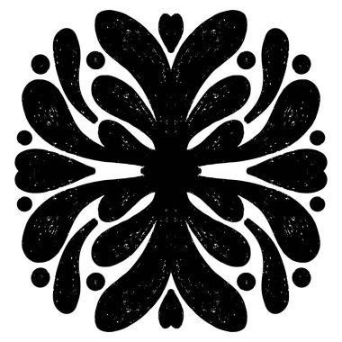 Kalıp simetrik dokusu siyah element vektör kalıbını yazdır